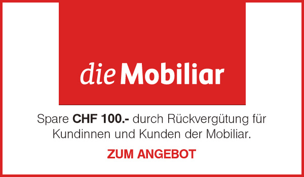 Mobiliar Logo mit 100 CHF Rückvergütung