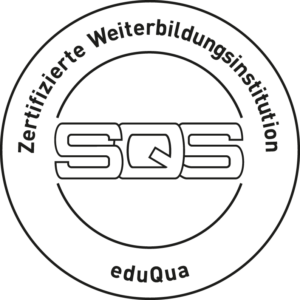 Zertifizierte Weiterbildungsinstitution Label Logo SQS eduQua